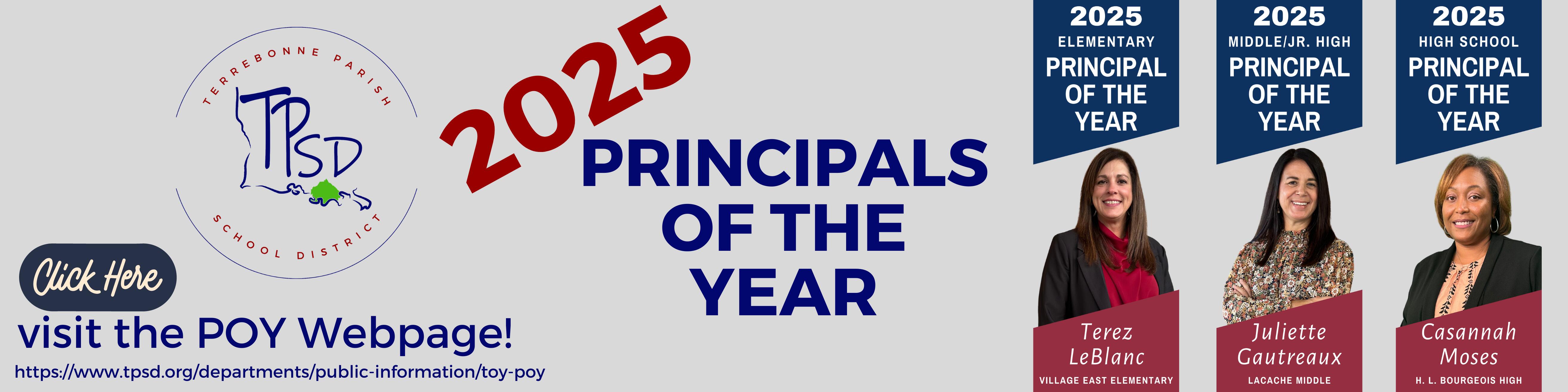 2025 District Principals of the Year