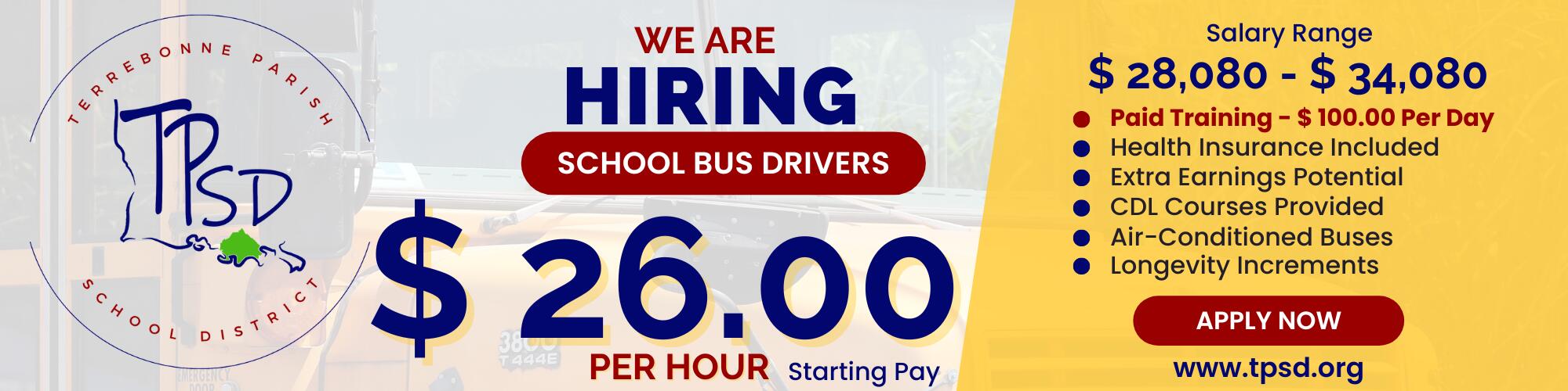 Now Hiring Bus Drivers