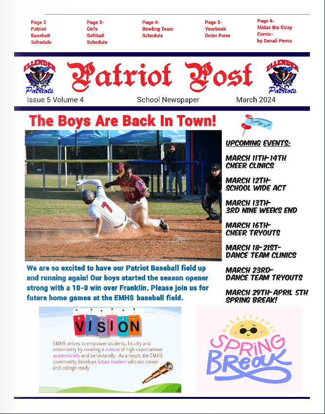 Newsletter Cover Page